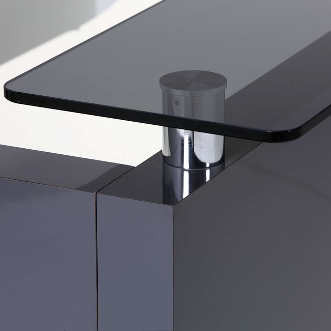 eMel - VALENCIA Empfangstheke | Rund, 2387 x 1168 mm 