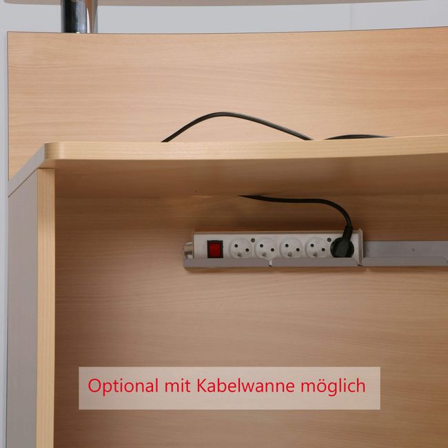 eMel - VALENCIA Empfangstheke | Rund, 2387 x 1168 mm 