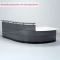 eMel - VALENCIA reception desk | Round, 2387 x 1168 mm - 11 Thumbnail Image