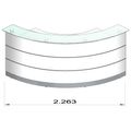 eMel - VALENCIA reception desk | Round, 2387 x 1168 mm - 2 Thumbnail Image