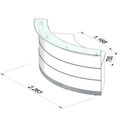 eMel - VALENCIA reception desk | Round, 2387 x 1168 mm - 3 Thumbnail Image