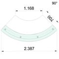 eMel - VALENCIA reception desk | Round, 2387 x 1168 mm - 4 Thumbnail Image