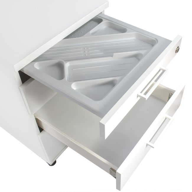 NOVA Landshut - Komplettbüro, Anthrazit / Weiß