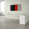NOVA Angle combination | With pharmacist cabinet, angle left, 2200 x 1200 mm, white - 1 Thumbnail Image