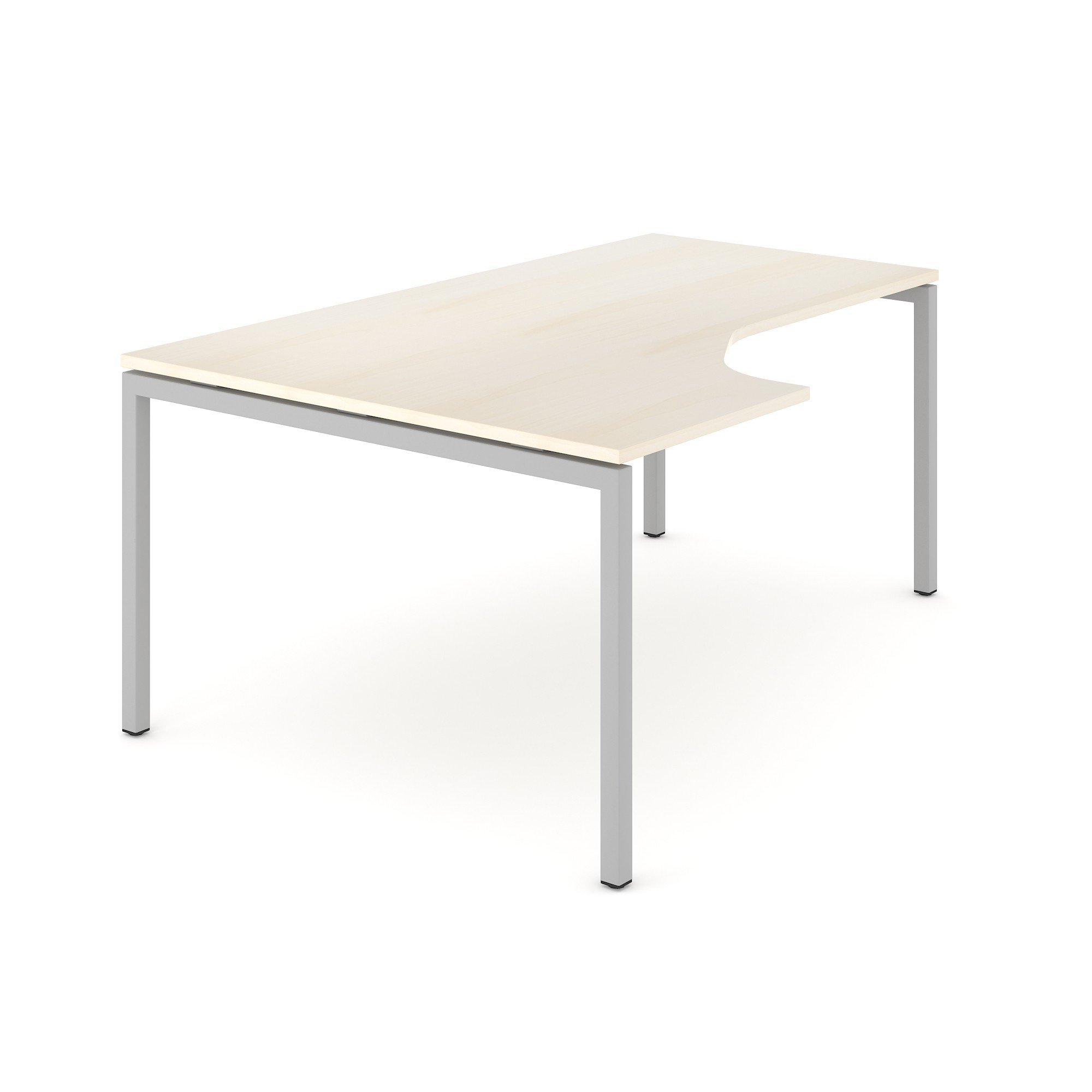NOVA angle combination | With apothecary cabinet, angle left, 2200 x 1200 mm, maple - 3 Main Image
