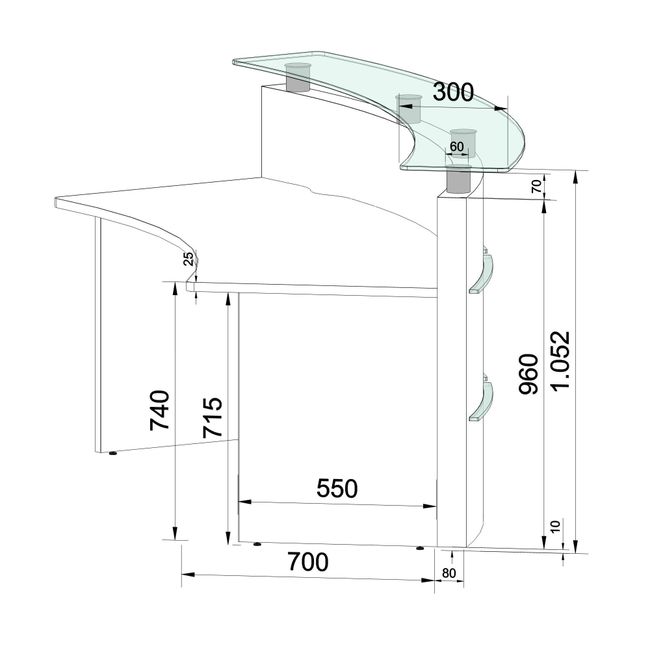 eMel - CADIZ Empfangstheke | Rund, LED-Beleuchtung, 2370 x 1702 mm  eMel - CADIZ Empfangstheke | Rund, LED-Beleuchtung, 2370 x 1702 mm
