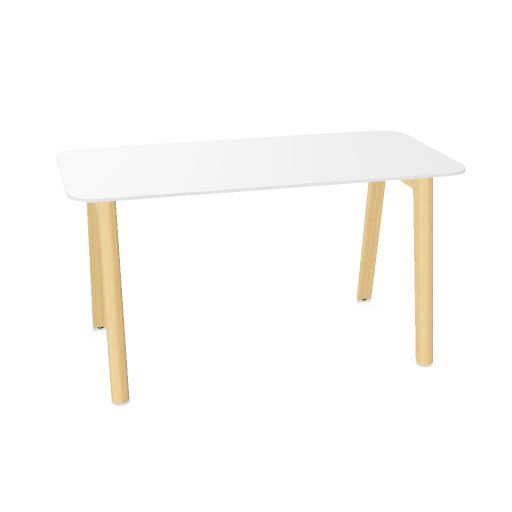 NOVA WOOD Schreibtisch | 1400 - 1800 mm, Massivholz-Gestell, HPL/HPL FENIX