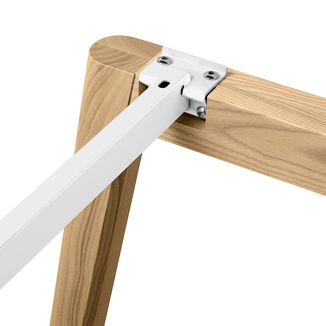 NOVA WOOD Schreibtisch | 1400 - 1800 mm, Massivholz-Gestell, HPL/HPL FENIX