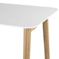 NOVA WOOD Schreibtisch | Massivholz-Gestell, 1600 x 800 mm, HPL Weiß