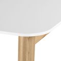 NOVA WOOD Schreibtisch | Massivholz-Gestell, 1600 x 800 mm, HPL Weiß