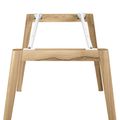 NOVA WOOD Schreibtisch | Massivholz-Gestell, 1600 x 800 mm, HPL Weiß