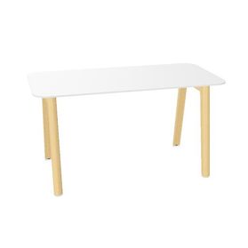 NOVA WOOD Schreibtisch | 1400 - 1800 mm, Massivholz-Gestell, HPL/HPL FENIX