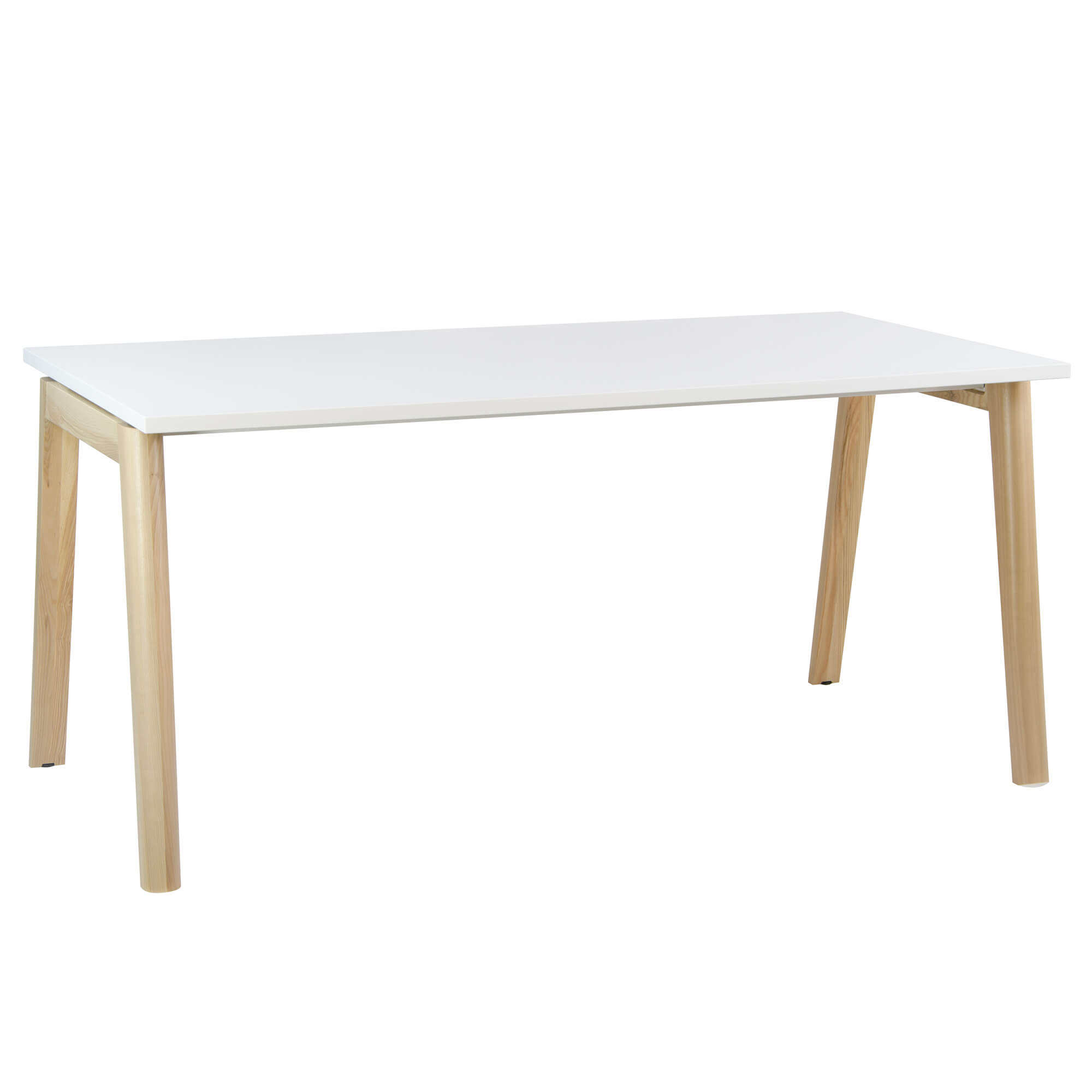 schreibtisch buro holz, schreibtisch nova wood 1.800 x 800 mm weiß mit holzgestell, Design ideen