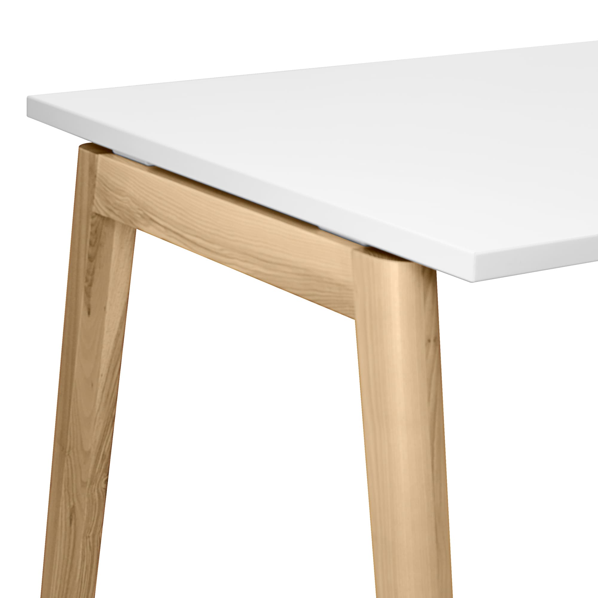 NOVA WOOD Scrivania | Telaio in legno massiccio, 1800 x 800 mm, bianco - 3 Main Image