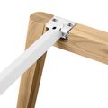 NOVA WOOD Schreibtisch | Massivholz-Gestell, 1800 x 800 mm, Weiß