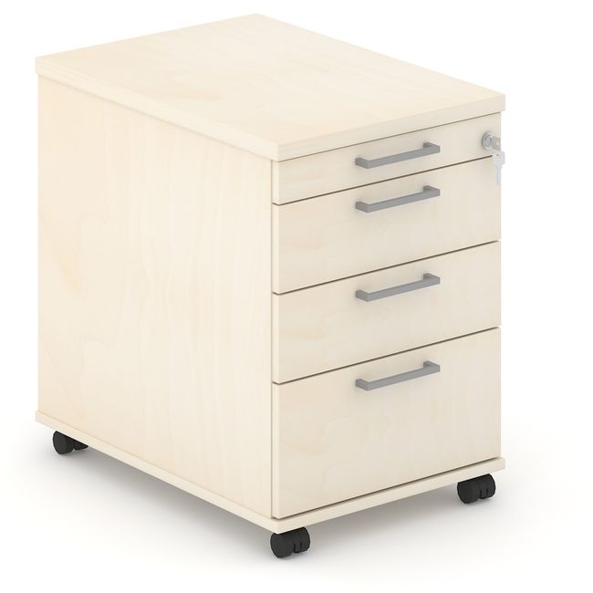 NOVA Winkelkombination | Mit Rollcontainer, Winkel rechts, 1800 x 2000 mm, Ahorn NOVA Winkelkombination | Mit Rollcontainer, Winkel rechts, 1800 x 2000 mm, Ahorn