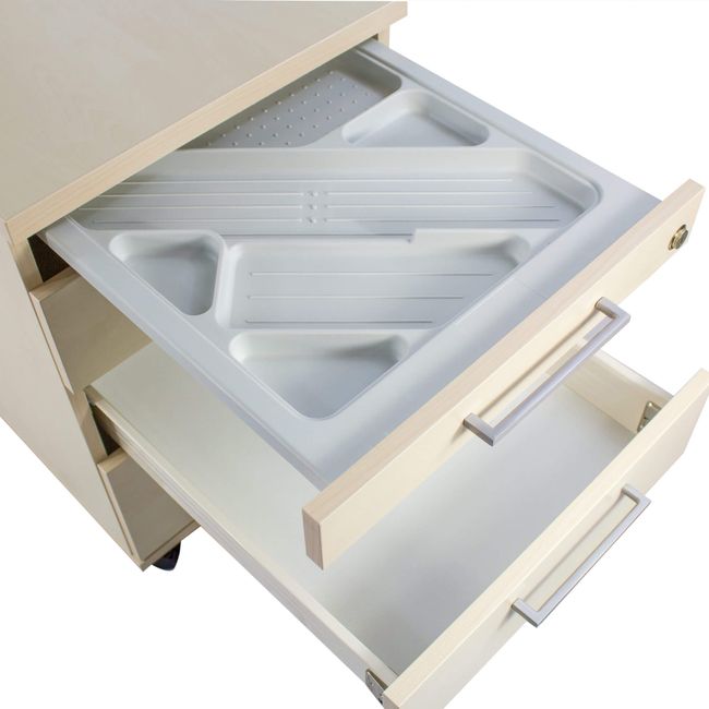 NOVA Winkelkombination | Mit Rollcontainer, Winkel rechts, 1800 x 2000 mm, Ahorn NOVA Winkelkombination | Mit Rollcontainer, Winkel rechts, 1800 x 2000 mm, Ahorn