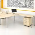 NOVA Combinazione angolare | Con contenitore roll, angolo a destra, 1800 x 2000 mm, acero - 1 Thumbnail Image
