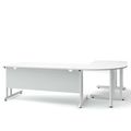 OPTIMA C Corner Desk | 2400 x 1800 mm, White - 3 Thumbnail Image