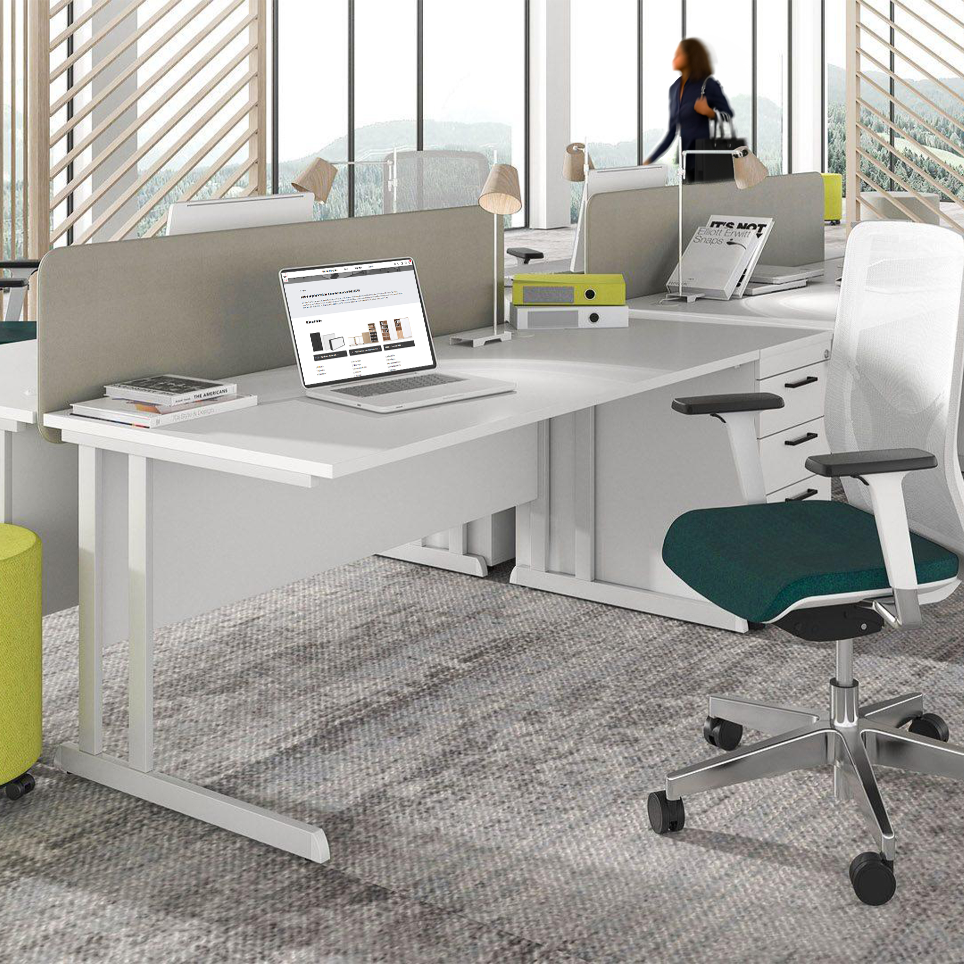 OPTIMA C desk | 1600 x 800 mm, amber oak - 2 Main Image