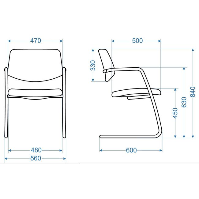 GAMA Freischwinger | Schwarz