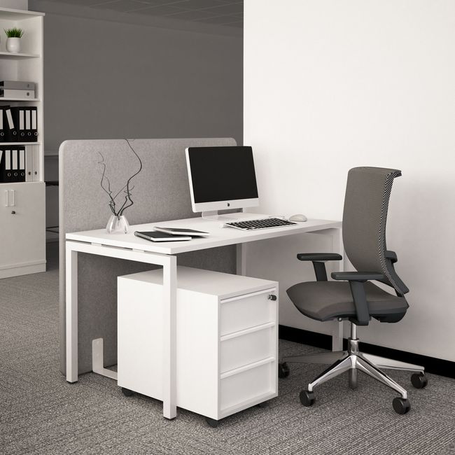 NOVA Rollcontainer | 3 Schubladen, 600 mm tief, Ahorn / Weiß NOVA Rollcontainer | 3 Schubladen, 600 mm tief, Ahorn / Weiß