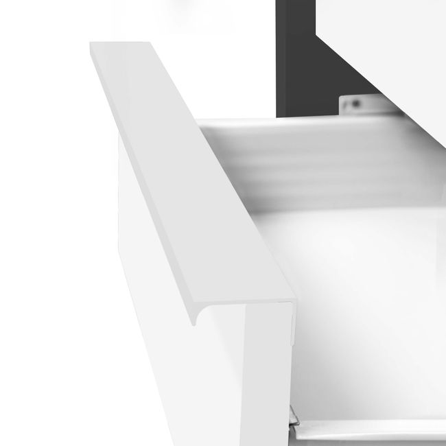 NOVA Rollcontainer | 3 Schubladen, 600 mm tief, Anthrazit / Weiß