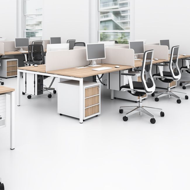 NOVA Rollcontainer | 3 Schubladen, 600 mm tief, Anthrazit / Weiß