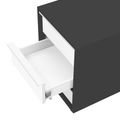 NOVA Conteneur en rouleau | 3 tiroirs, 600 mm de profondeur, anthracite / blanc - 4 Thumbnail Image
