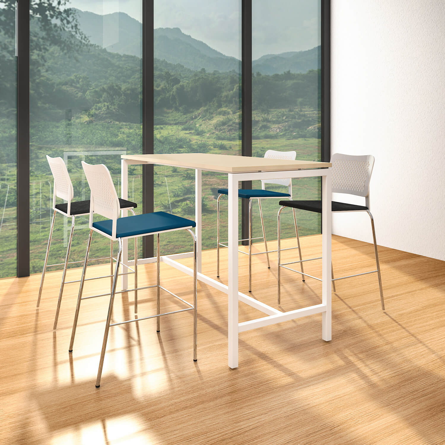 NOVA Hochtisch | 1600 x 700 mm, Ahorn | Büroeinrichtung kaufen bei