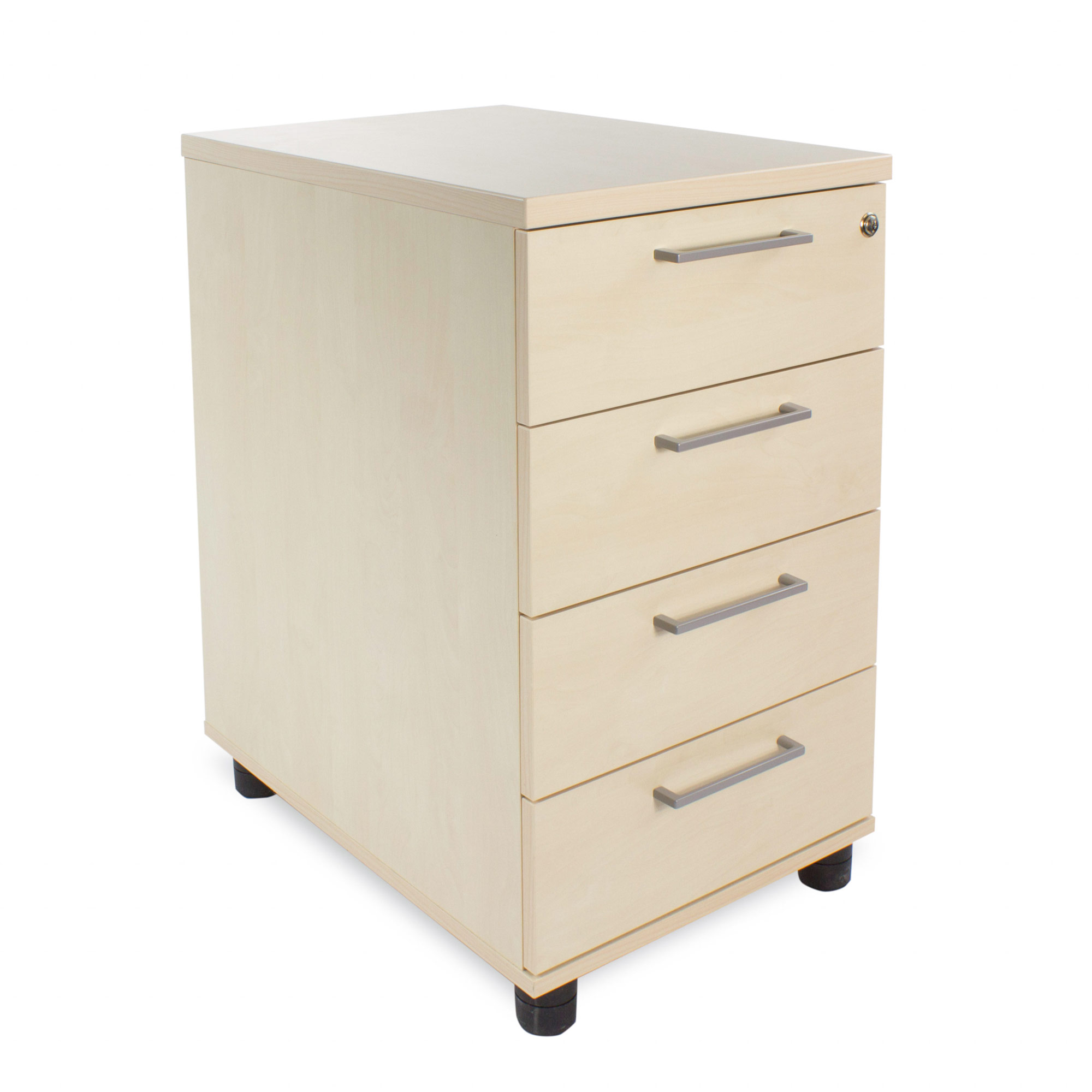NOVA Winkelkombination | Mit Standcontainer, Winkel links, 1800 x 1630 mm, Ahorn - 3 Main Image