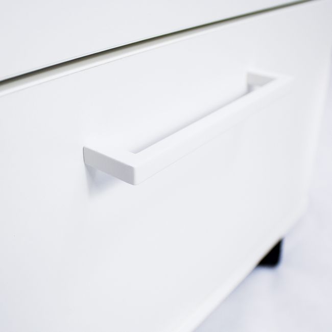 NOVA Winkelkombination | Mit Standcontainer, Winkel links, 1800 x 1630 mm, Weiß