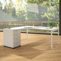 NOVA Combinazione angolare | Con contenitore stand, angolo a sinistra, 1800 x 1630 mm, bianco - 1 Thumbnail Image