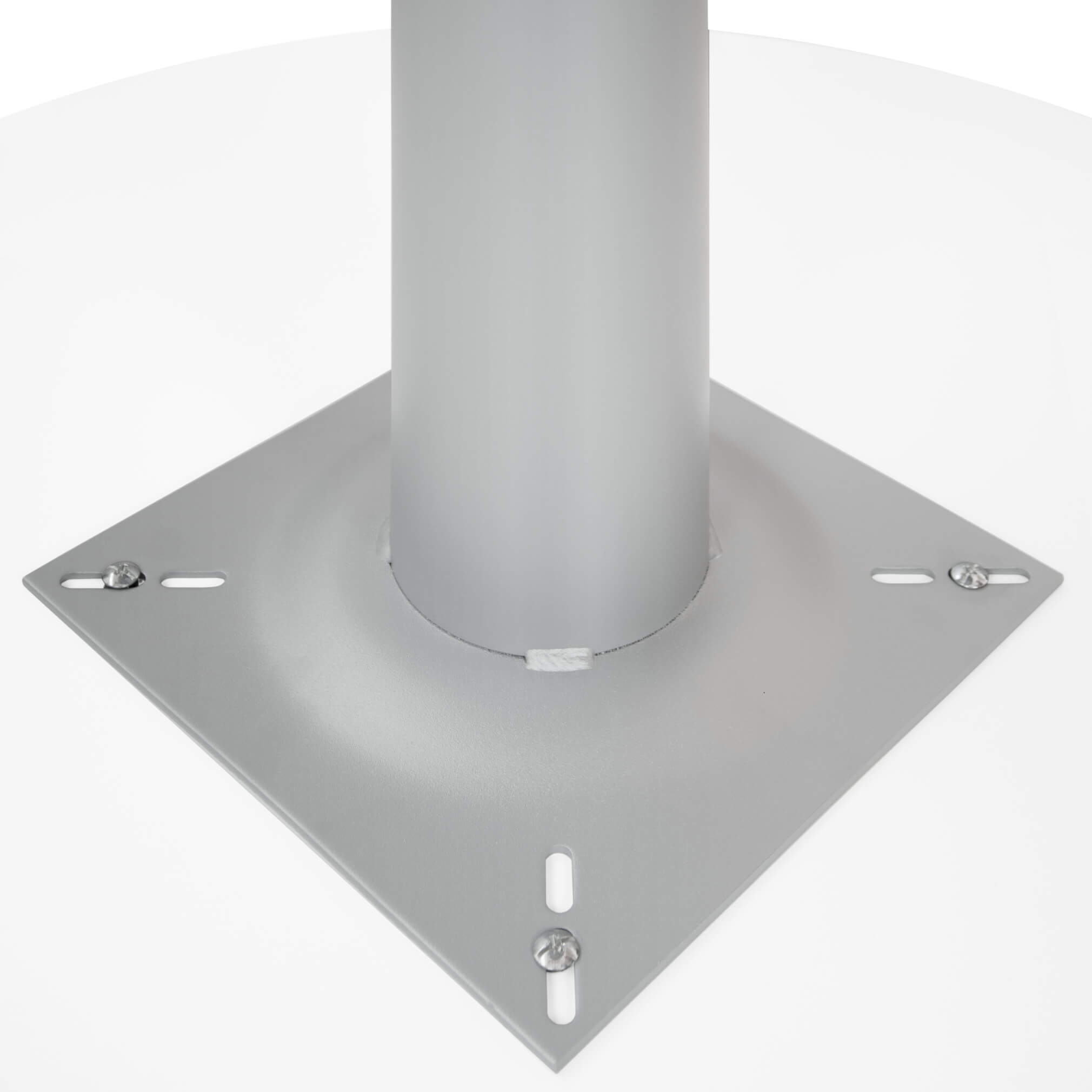 OPTIMA Tabella delle riunioni | Tround, telaio d'argento, Ø 800 mm, bianco - 7 Main Image