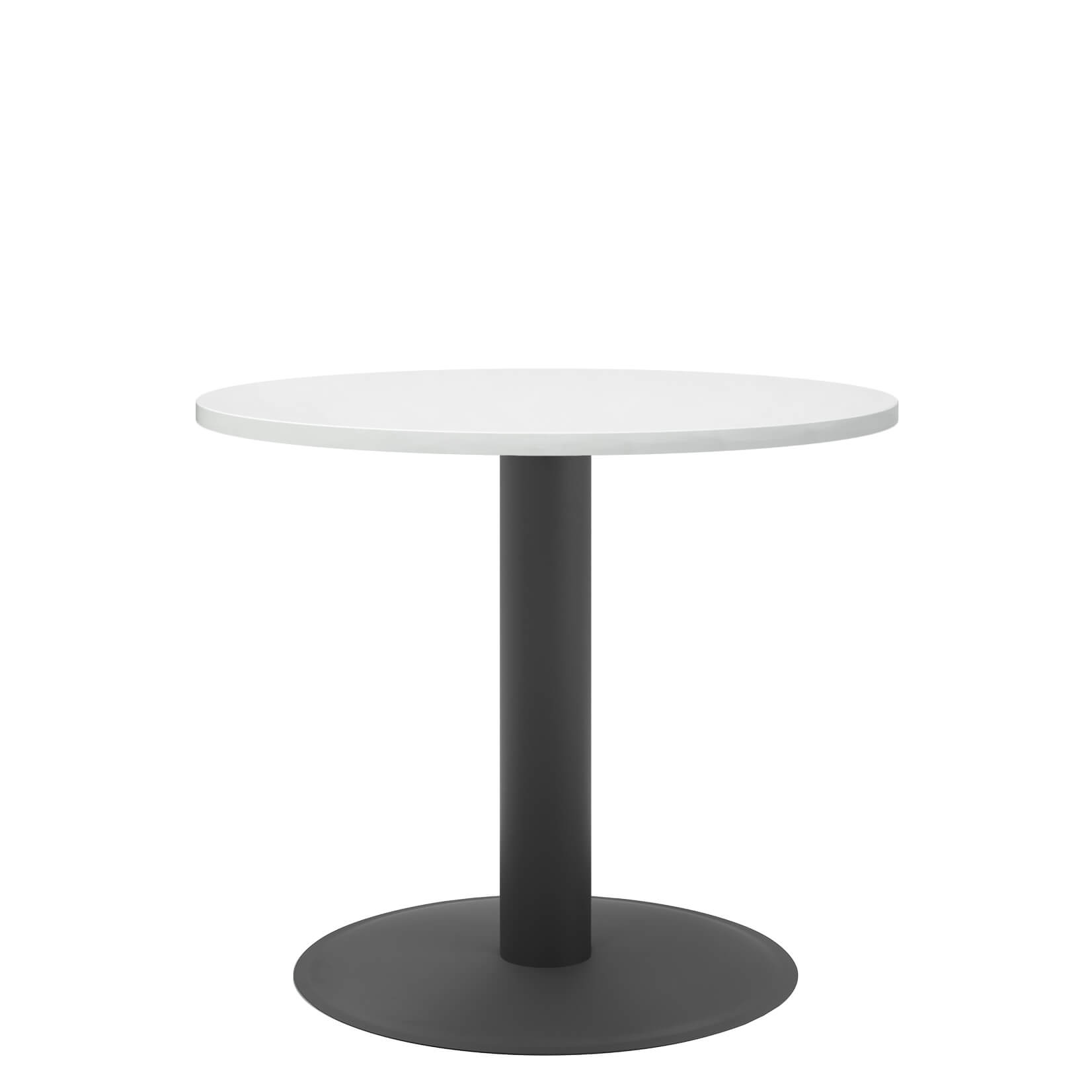 OPTIMA Besprechungstisch | Rund, Gestell Anthrazit, Ø 800 mm, Weiß - 2 Main Image
