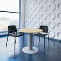 OPTIMA meeting table | Round, silver frame, Ø 800 mm, maple - 1 Thumbnail Image