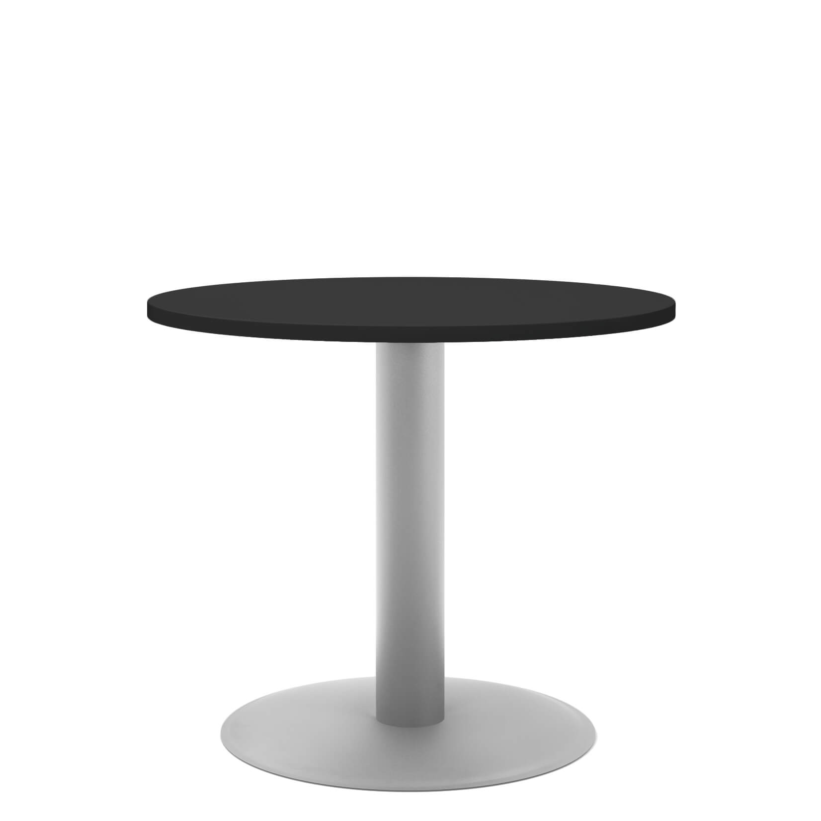OPTIMA Tableau de réunion | Rond, cadre en argent, Ø 800 mm, anthracite - 2 Main Image