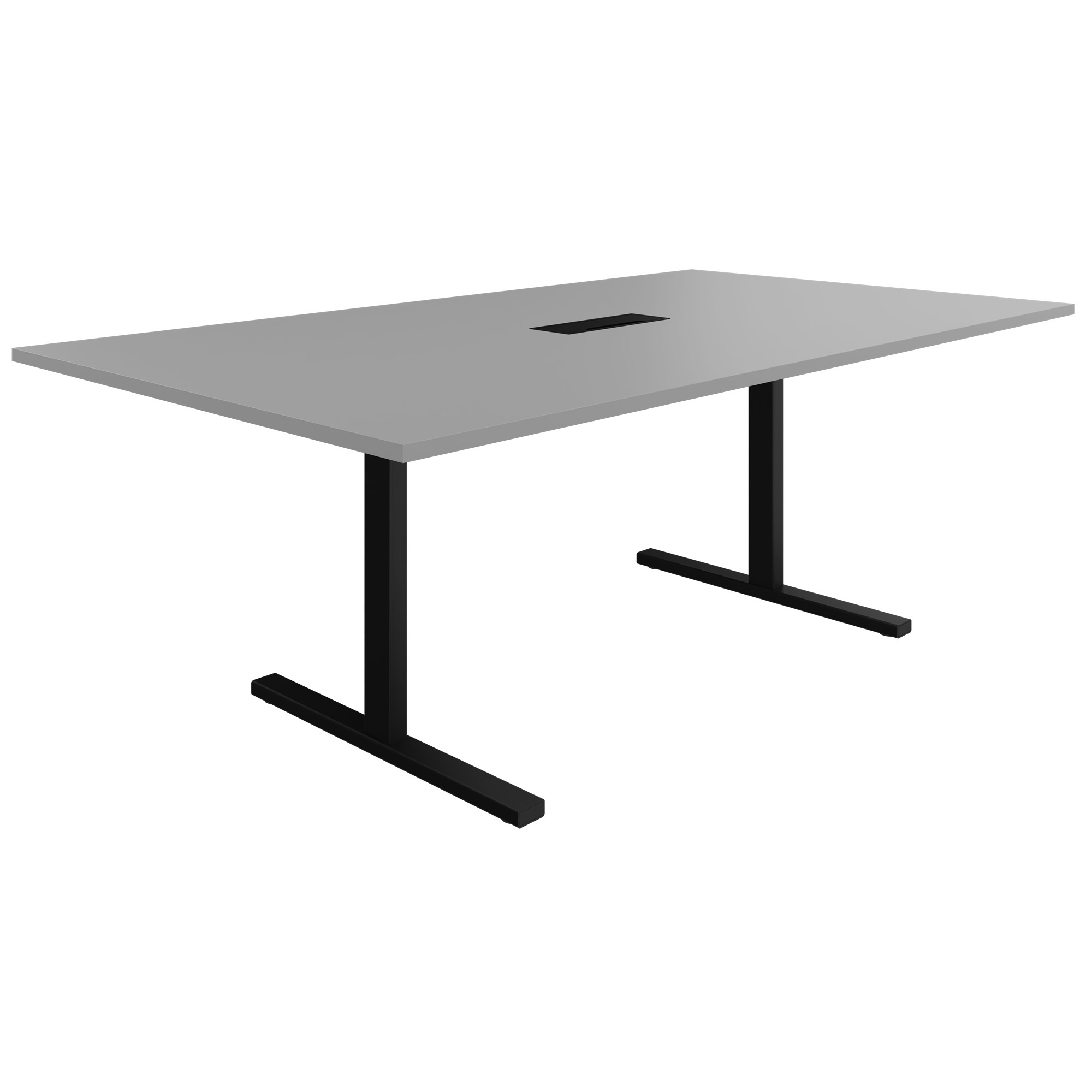 T-EASY Tableau de conférence | 2000 x 1200 mm (8 - 10 personnes), électrifié, gris perlé - 2 Main Image