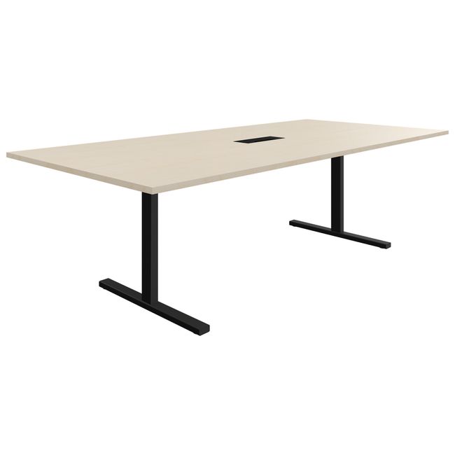 T-EASY Konferenztisch | 2400 x 1200 mm (10 - 12 Personen), elektrifiziert, Ahorn T-EASY Konferenztisch | 2400 x 1200 mm (10 - 12 Personen), elektrifiziert, Ahorn