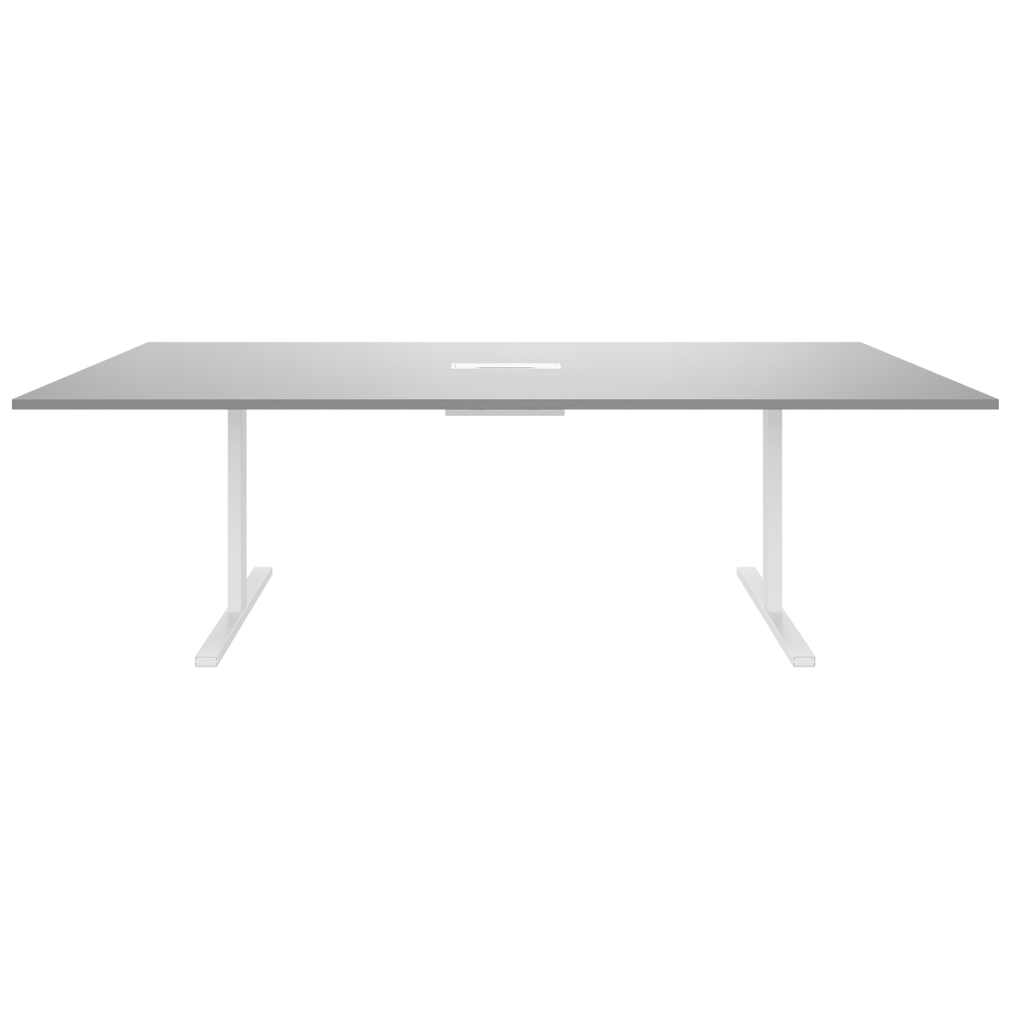 T-EASY Tableau de conférence | 2400 x 1200 mm (10 - 12 personnes), électrifié, gris perlé - 2 Main Image