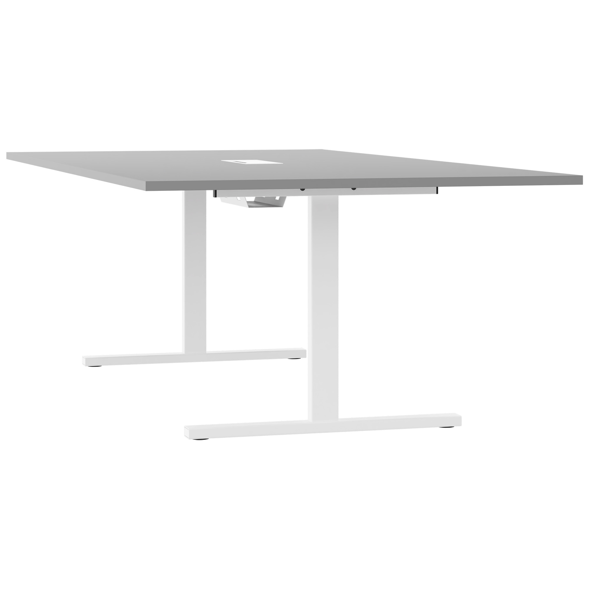 T-EASY Tableau de conférence | 2400 x 1200 mm (10 - 12 personnes), électrifié, gris perlé - 4 Main Image