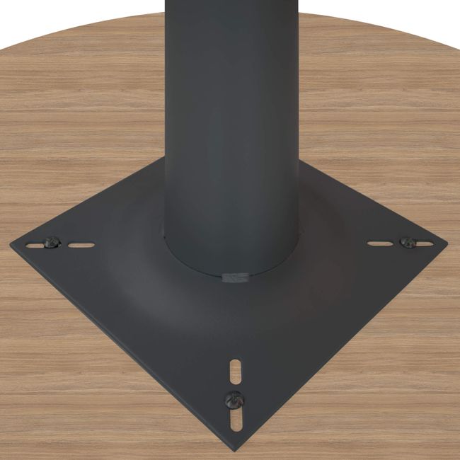 OPTIMA Besprechungstisch | Rund, Gestell Anthrazit, Ø 800 mm, Bernsteineiche