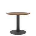OPTIMA meeting table | Round, anthracite frame, Ø 800 mm, amber oak - 2 Thumbnail Image