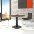 OPTIMA meeting table | Round, anthracite frame, Ø 1000 mm, walnut - 1 Thumbnail Image