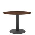 OPTIMA meeting table | Round, anthracite frame, Ø 1000 mm, walnut - 2 Thumbnail Image