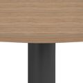 OPTIMA Besprechungstisch | Rund, Gestell Anthrazit, Ø 1200 mm, Bernsteineiche