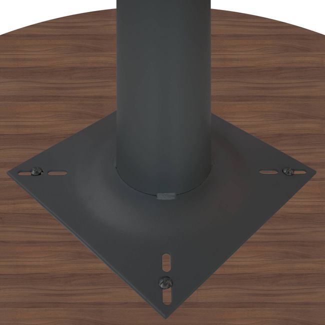 OPTIMA Besprechungstisch | Rund, Gestell Anthrazit, Ø 1200 mm, Nussbaum