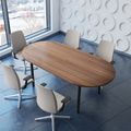 OPTIMA conference table | Oval, 2000 x 1000 mm, walnut - 1 Thumbnail Image