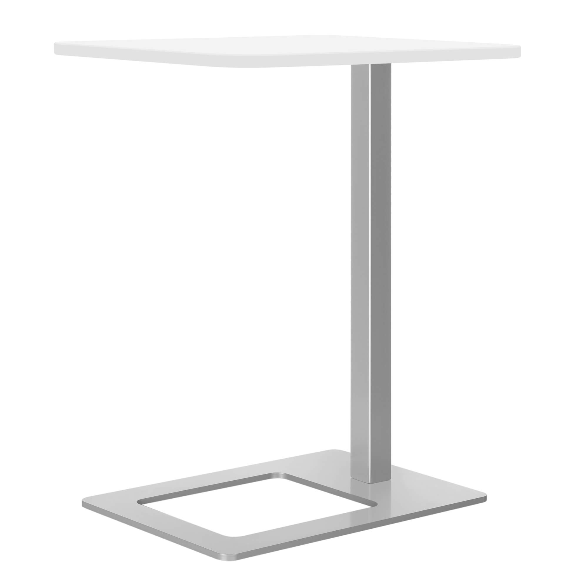Mobiler Kaffeetisch Höhenverstellbar Mobiler Beistelltisch MOBI 400x500 Mm – Arbeitstisch Mit Rollen, Melaminharzbeschichtete Platte, Nussbaum/Weiß – Kratzfest, Stabil, Für Lounge & Büro