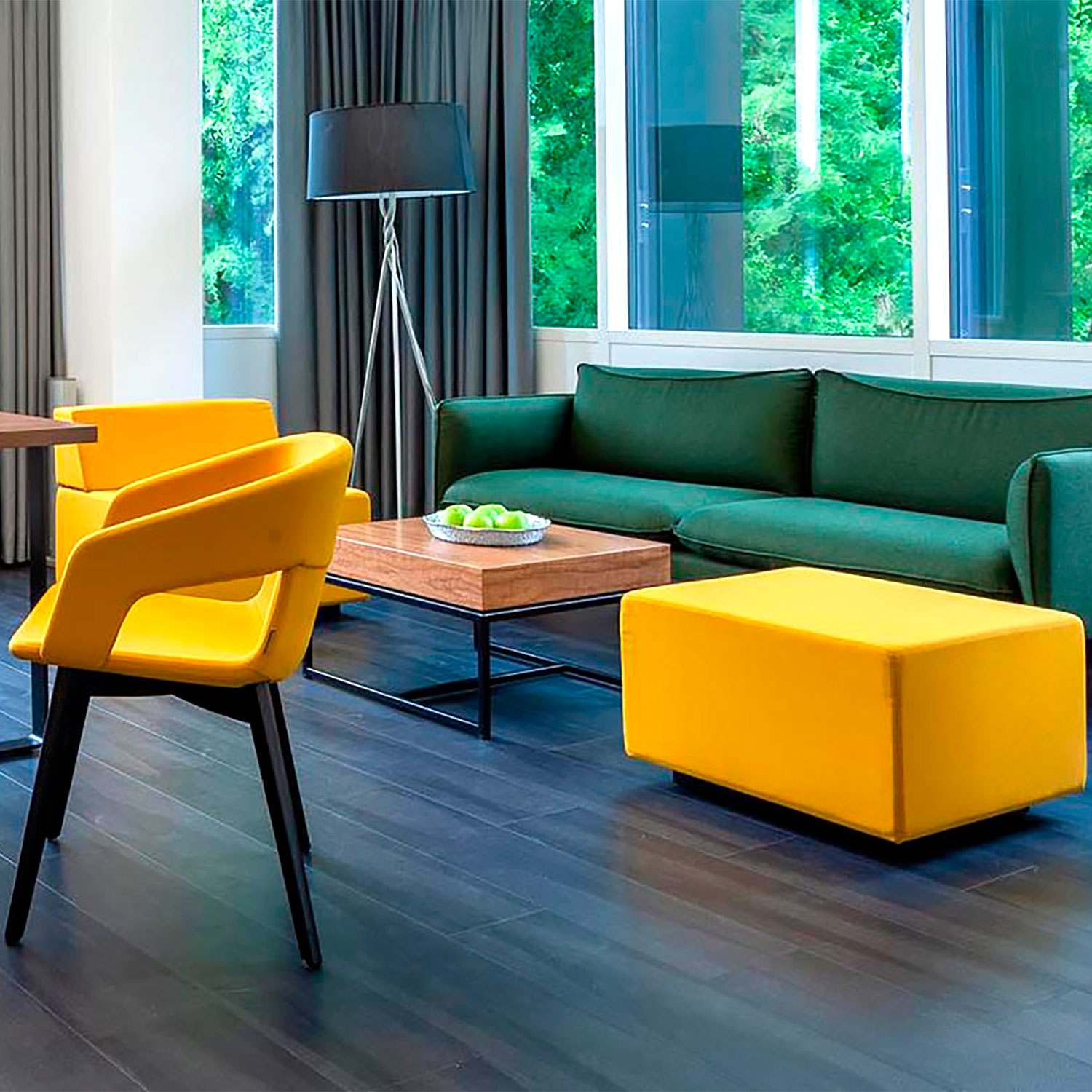 JAZZ Sgabello Pouf / sedile | 800 x 600 mm, Fabric di riferimento Lucia / Velito / Synergy - 8 Main Image
